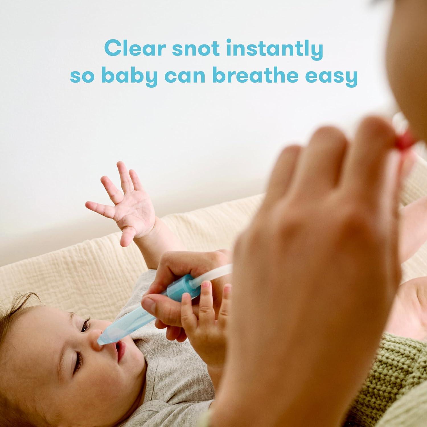 imageFrida Baby Saline Kit Includes NoseFrida Nasal Aspirator for Baby Baby Nose Sucker Saline Nasal Spray for Babies with 10 Extra Hygiene Filters Nasal Spray Decongestant 068 fl oz20 Count Pack of 1