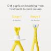 imageFrida Baby GrowwithMe Baby Toothbrush Training Set  Infant to Toddler Toothbrush 012 months Cleans All Sides at Once Oral Care for Sensitive Gums  YellowGrowwithMe Toothbrush Set 6M