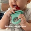imageFrida Baby Push Pop Feeder Baby Fruit Food Feeder to Safely Introduce New Foods Fresh  Frozen Silicone BPA Free Dishwasher Safe  3 Count BlueTeal