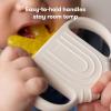 imageFrida Baby Silicone Teething Toys 4in1 Teether for Babies ampamp Infants Teething Relief for 018 Months NotTooColdtoHold Baby Teether BPAFree1 Count Pack of 1