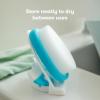 imageFrida Baby The 3Step Cradle Cap System DermaFrida The FlakeFixer Sponge Brush Comb and Storage Stand for Babies with Cradle Cap WhiteBlue3Step Flake Fixer System