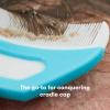 imageFrida Baby The 3Step Cradle Cap System DermaFrida The FlakeFixer Sponge Brush Comb and Storage Stand for Babies with Cradle Cap WhiteBlue3Step Flake Fixer System