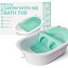 imageFrida Baby 4in1 GrowwithMe Baby Bathtub Baby Tub for Newborns to Toddler with Removable Bath Seat ampamp Backrest for Bath Support in TubBath Tub