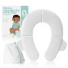 imageFrida Baby FoldandGo Portable Potty Seat for Toilet Foldable Travel Potty Seat for Toddler Fits Round ampamp Oval Toilets NonSlip Base Handles Includes Free Travel Bag