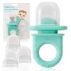 imageFrida Baby Push Pop Feeder Baby Fruit Food Feeder to Safely Introduce New Foods Fresh  Frozen Silicone BPA Free Dishwasher Safe  3 Count BlueTeal