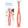 imageFrida Baby TripleAngle Toothhugger Training Toddler Toothbrush  Toddler Toothbrush 2 Years and Up Cleans All Sides at Once  2 Pack Yellow  PinkPink
