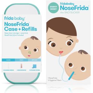 imageBundle of Frida Baby Baby Nasal Aspirator NoseFrida The Snotsucker  Frida Baby NoseFrida Case  Refills  Cleaning and Storage for DoctorRecommended NoseFrida The Snotsucker Nasal AspiratorNoseFrida  Accessories Kit