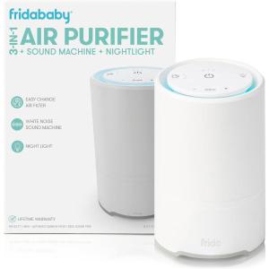 imageFrida Baby 3in1 Baby Air Purifier for Allergy Relief Sound Machine for Sleeping  Nightlight HEPA Filter Purifier for Bedroom with 3 Fan Speeds EasyChange Filter AutoOff Timer1 Count Pack of 1