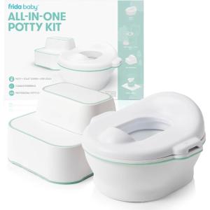 imageFrida Baby AllinOne Potty  Training Toilet with Toddler Potty Chair Toilet Seat Topper Toilet Step Stool Sink Step Stool Cleanup Essentials and Professional Potty GuideAllinOne Potty
