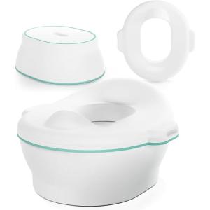 imageFrida Baby AllinOne Potty  Training Toilet with Toddler Potty Chair Toilet Seat Topper Toilet Step Stool Sink Step Stool Cleanup Essentials and Professional Potty Guide3in1 Potty