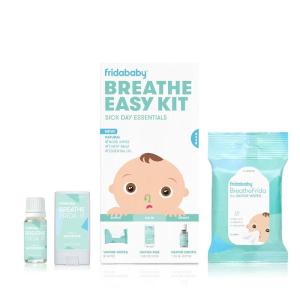 imageFrida Baby Breathefrida Toddler ampamp Baby Nose Wipes Baby Saline Wipes for Nose Chest Allergy Relief Alcohol Free Made with Aloe Vitamin E ampamp Chamomile 30 Count 1pkBreathe Easy Kit