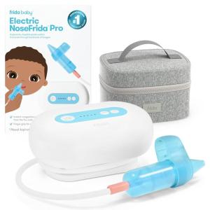 imageFrida Baby Electric NoseFrida Pro Nasal Aspirator for Baby Hospital Grade Suction Nose Sucker for Baby ampamp Toddler Nasal Aspirator for Congestion Relief 5 Suction Levels 2 Tips Cordless with Case