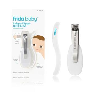 imageFrida Baby NailFrida Baby Nail Clippers ampamp Nail File ampamp Buffer for Newborns and Up Safety Spyhole Nickel Free Curved Clipper to Fit Babies NailsSnipperClipper Set
