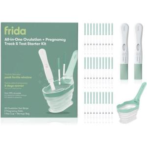 imageFrida Fertility AllinOne Ovulation ampamp Pregnancy Test Kit  30 Easy atHome LH Strips Ovulation Tracker 2 Early Detection Pregnancy Tests ampamp Reusable NoMess Pee Cup