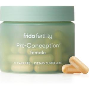 imageFrida Fertility PreConception Supplement Set His ampamp Hers Daily Vitamins ampamp Minerals for Fertility Egg Support ampamp Sperm Health Folic Acid Inositol CoQ10 60 Capsules Each 30 Day SupplyFemale Supplements