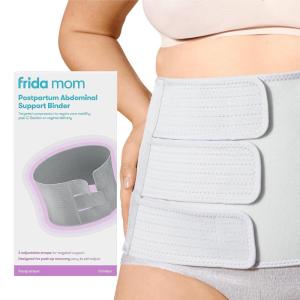 imageFrida Mom Belly Binder Postpartum Essentials for Natural and CSection Recovery Adjustable Compression Wrap After Birth Brace Abdominal Band 9quot High