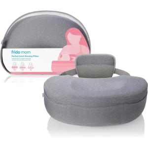 imageFrida Mom Nursing Pillow Adjustable Breastfeeding Pillow for Mom ampamp Baby Comfort with Back Support Customizable Wrap Around Waist Strap and Pockets for Heat ReliefNursing Pillow