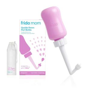 imageFrida Mom Upside Down Peri Bottle Sprayer Perineal Care ampamp Postpartum Recovery Portable Travel Bidet ampamp Perineal Cleanser with Travel Bag Postpartum Essential GrayPeri Bottle  Pink