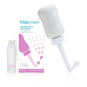 imageFrida Mom Upside Down Peri Bottle Sprayer Perineal Care ampamp Postpartum Recovery Portable Travel Bidet ampamp Perineal Cleanser with Travel Bag Postpartum Essential GrayPeri Bottle  Gray