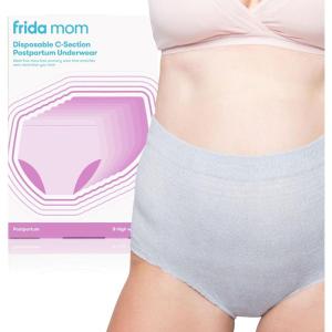 imageFrida Mom Womens Postpartum Underwear for CSection Recovery Disposable High Waist Seamless with Stretchy Support Postpartum Essentials Size Petite Waist 23quot34quot Stretched 8 Count GrayGrey