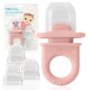 imageFrida Baby Push Pop Feeder Baby Fruit Feeder Baby Fruit Food Feeder to Safely Introduce New Foods Fresh  Frozen Food Silicone Feeder for Babies BPA Free Dishwasher Safe  3 Count Pink