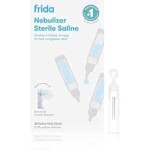 imageFrida Baby Sterile Saline Ampules for Nebulizer Therapy Gentle DrugFree Isotonic Saline for Airway Hydration and Congestion Relief Safe for Babies Toddlers and Adults 30 SingleUse VialsSaline Vials