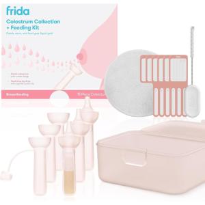 imageFrida Mom Colostrum Pump Adapter Connects to Frida Manual Breast Pump to Catch Colostrum Includes Adapter 2 Colostrum Collectors 6 Labels Cleaning Brush amp Cloth Safe Materials 11pc kitColostrum Kit