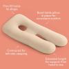 imageFrida Mom Full Body Support Pregnancy Pillow Cooling Pregnancy Pillow Wraps Around for All Over Support Extended Length to Support from Head to Toe Easy to Clean Compact Storage Bag TaupeTaupe
