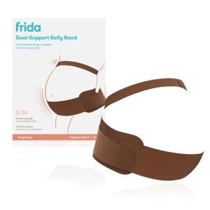imageFrida Mom Dual Support Pregnancy Belly Band SM Maternity Belly Band with Ultimate Support Back Hip amp Pelvic Adjustable Lightweight Breathable amp Comfy Supports Bump as Baby Grows ClayCocoa